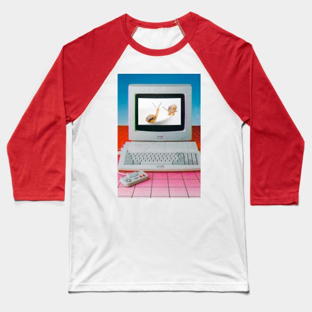 Old web Snails Baseball T-Shirt by Digital GraphX